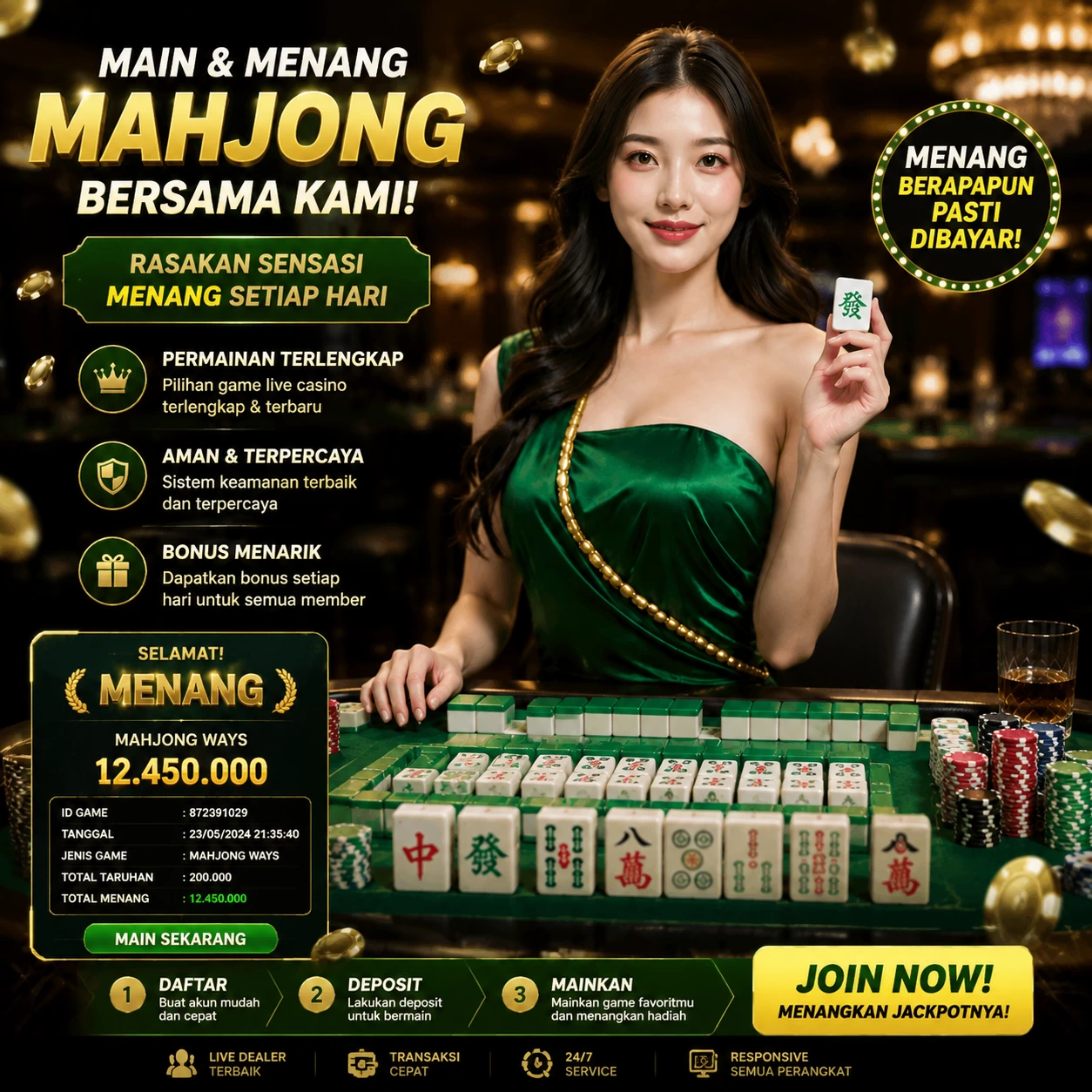 Yang berubah di ratuwin88: bookmark, e-wallet, turnover